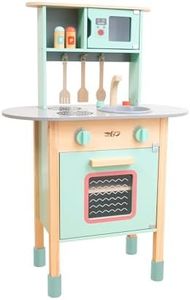 Owl & Fox Wooden Early Years Kitchen Set, Pretend Play for Girls and Boys with Sink, Hobs, Taps & Accessories, FSC Sustainable, Traditional & Stylish, 2 years+, Built dimensions: 57x29.5x83cm (H)