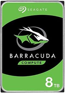 Seagate BarraCuda Internal Hard Drive 8TB SATA 6Gb/s 256MB Cache 3.5-Inch (ST8000DM004),Mechanical Hard Disk