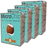 Microchip Fine Coconut Substrate and Coco Husk Chip Mix Bedding for for Bioactive Terrarium Tanks, Reptiles, Inverts, Frogs, Tarantulas, and Geckos Bedding for Terrarium Floor Cover (36 Quart 4 Pack)