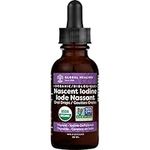 Global Healing Detoxadine - Organic Nascent Iodine, Iode Nassant Liquid Supplement Drops for Thyroid Support, Detox Cleanse, Metabolism, Non-GMO, Vegan, 200 Servings, 6-Month Supply (1 Fl Oz)