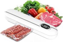 Adrohai Food Vacuum Sealer Machine Vacuum Sealer for Food Storage Automatic Fresh Food-Sealer Vacuum Packing Machine For Fruits Meat Preservation With Dry & Moist Sealing Modes With LED