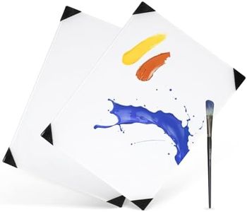 Glass Palette for Oil Painting, 12 x 9 Inches, Ultra White, Easy to Clean