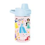 Simple Modern Disney Kids Water Bottle Plastic BPA-Free Tritan Cup with Leak Proof Straw Lid | Reusable and Durable for Toddlers, Girls | Summit Collection | 12oz, Princess Rainbows