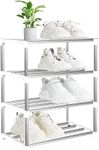 OLYREO White Shoe Rack Small, 4 Tie