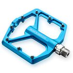 ROCKBROS Mountain Bike Pedals MTB Pedals 9/16-Inch Sealed Bearing Lightweight Aluminum Alloy Bicycle Platform Flat Pedals for Road Mountain BMX MTB Bike