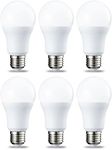 Amazon Basics LED E27 Edison Screw Bulb, 10W (Equivalent to 75W), Cool White, Non Dimmable - Pack of 6