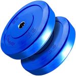BodyRip 2" Olympic Bumper Weight Plates | Bench Press, Squats, Pullover, Biceps Curl, Row, Shrug | Pair 20kg