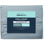Tempur-Pedic Cool Luxury Sheet Set - Luxurious Softness and Breathable Fabric Keep You Comfortable - Queen, Silver Sconce - Includes 2 Standard Pillowcases, 1 Queen Flat Sheet, 1 Queen Fitted Sheet