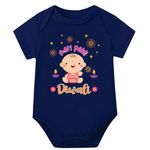 Lillypupp My First Diwali Romper For Baby Boy Girl | Diwali Dress Clothes For Newborn Photography Outfit.