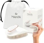 Manta Hairbrush, Patented Anti Breakage Hair Brush, Detangle Brush for Curly, Thick, Fine, Wet Hair. Prevent Hair Breakage, Promote Hair Growth, Great on All Hair types. Shower Scalp Brush, White