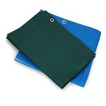 KAV - 3.6 x 5.4M (12x18 FT) Green Strong Waterproof Universal Tarpaulin Tarp sheet in - Ground Sheet Covers For Camping Fishing Gardening Pets Premium Quality Cover Made of 80 gram