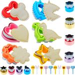 Uncrustables Maker, 24pcs Sandwich Cutter and Sealer Set, Sandwich Cutters for Kids, Uncrustable Sandwich Cutter, Decruster Sandwich Maker, Bread Cookie Cutters for Kids Lunch Box & Bento Box