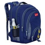 ROZEN 47 Ltrs, 47 Cms School Bag Class 5-12 Large 5 Partition Laptop Collage Office Travel Standard Backpack Unisex (Navyblue)