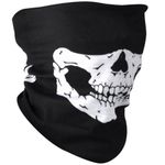 TRIXES Skull Multiway Half Face Mask Bandana - Unisex Face Protection Cover - Neck Warmer Snood - Motorcycling, Skiing, Skateboard Paintball Sports - Halloween Fashion Accessories