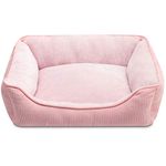 Hollypet Cat Bed Small Dog Bed Pet Bed for Cats and Puppy, Soft Pet Sleeping Bed Breathable Pet Cushion, Pink(55 * 45 * 15cm)