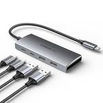 UGREEN USB C Hub 10Gbps, 4 Ports Aluminum USB C 3.2 Splitter with 2 USB-C and 2 USB-A Data Ports, Type-C Multiport Adapter for Thunderbolt MacBook M1/M2, iPad Pro, XPS, Galaxy S22, Iphone 15, etc