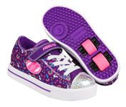 Heelys X2 Snazzy Girls Shoes Purple Multi Rainbow (Purple Multi Rainbow, UK Footwear Size System, Little Kid, Women, Numeric, Medium, 12)