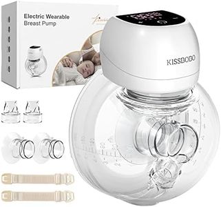 Rivoluzionario Tiralatte Elettrico 202g, KISSBOBO Tiralatte Elettrico Indossabile Con 4 Modalità 12 Livelli, Comfort Ottimale Con Timer 21 mm/24 mm(Bianco/1pcs)