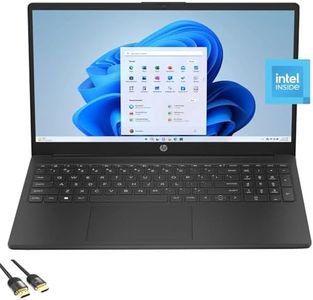 HP Laptop for Business & Students, 15.6" HD Anti-Glare Display, 4-Cores N200, 8GB RAM, 128GB UFS, Wi-Fi 6, Webcam, HDMI, USB-C, PDG HDMI Cable, 1 Year MS 365, Windows 11 Home in S Mode, Black