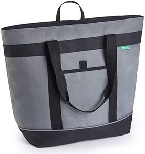 Jumbo Insulated Cooler Bag (Gray) with HD Thermal Insulation - Premium, Collapsible Soft Cooler Makes a Perfect Insulated Grocery Bag, Food Delivery Bag, Travel Insulated Bag, or Beach Cooler Bags