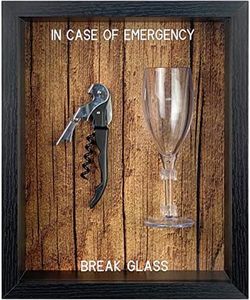 BREAK GLASS GIFTS Funny In Case of Emergency Wine Gifts - Unique Wine Decor for Mom, Mothers day or Dads Gift. Hilarious Wine Gag Gifts for Men or Women, Ideal for Any Wine Lover