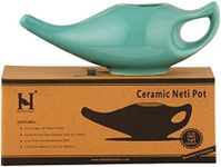 HealthGoosaAU - Ceramic Neti Pot for Nasal Cleansing, Allergy Control - 225 Ml Capacity (Turquoise Color)