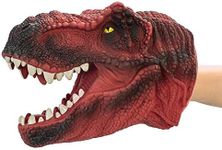 COGO MAN Dinosaur Hand Puppet , Red T Rex Toys Dinosaur Puppet Rubber | Realistic Tyrannosaurus Rex Head | Lifelike Hand Puppet Toys | Halloween Decorations Toys Gifts for Kids and Adults