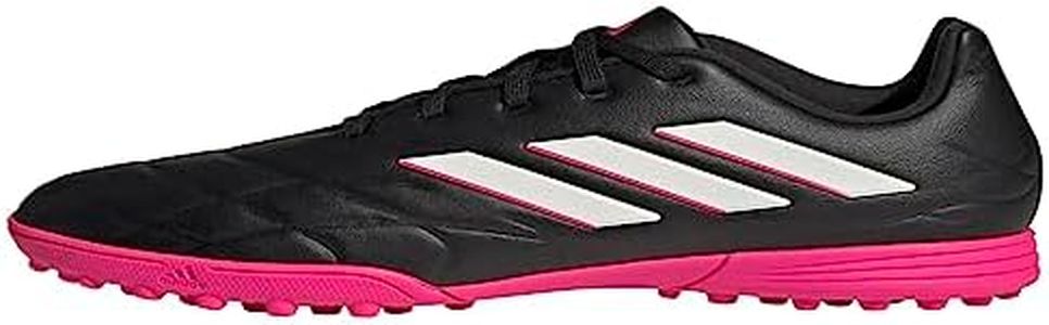 adidas Copa Pure.3 Turf Soccer Shoe, Black/Zero Metallic/Team Shock Pink, 3.5 US Unisex Little Kid