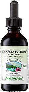Maxi Health - Organic Echinacea Supreme Liquid Extract with Vitamin C - Immune Support Supplement Echinacea Drops - 1000mg Echinacea Root & Whole Plant Herb Extract - 2 Fl Oz Immune Booster Bottle