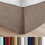 Linen Market Pleated Bed Skirt, Queen, Taupe