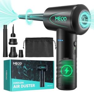 MECO ELEVERDE Electric Dust Blower Compressed Air Spray, 3-Speed 100,000 rpm Blower, 7Kpa Wireless Keyboard PC Cleaning for Laptop, Office Equipment, Sofa, Type C Quick Charge Duster, black, (H-136)