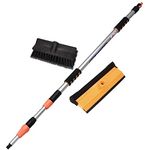 AB Tools-Toolzone 3m Extendable Aluminium Car Wash Brush Telescopic Hose Water Cleaning Mop