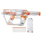 Nerf Evader Modulus Motorized Light-Up Toy Blaster Includes 12 Official Darts, 12-Dart Clip, Light-Up Barrel Extension for Kids, Teens, and Adults, Multicolor