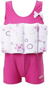 Baby Kids Floatation Suit Float One-Piece Swimwear Buoyancy for Girls,Fuchsia,100(2-3T)