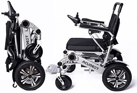 Acurest Electric Wheelchair - FDA Approved- Intelligent Power Wheelchair- Lightweight Foldable All Terrain Motorized Wheel Chair, Portable Airline Approved Compact Wheelchair