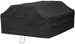 Woodside 8 Seater Black Square Outdoor Garden Picnic Table Cover 1.83m x 0.7m-1.45m x 0.5m-0.76m/6ft x 2.3ft-4.8ft x 1.6ft-2.5ft