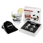 ocona Whiskey Stones, Ice Cubes Set, Reusable Stainless Steel Ice Cube Football Design