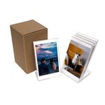 LAGIPA 2x3 Instax Mini Picture Frame, Desk Polaroid Photo Frame, Cute Small Wallet Size Photo Frame, Acrylic Photo Frame for Fujifilm Instax Mini 12 11 9 8 40 7+ Evo Instant Films (5 Packs)