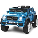 COSTWAY Kids Ride On Car, Licensed Mercedes Benz 12V Battery-powered Electric Vehicle Toy with 2 Motors, Remote Control, Lights, Horn, Music, Suspension Wheels for Boys Girls (Navy)