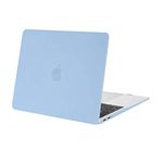 MOSISO Compatible with MacBook Air 13 inch Case M1 A2337 A2179 A1932, Protective Hard Shell Cover Compatible for MacBook Air M1 Case 13.3 inch 2021 2020 2019 2018 Retina Touch ID, Airy Blue