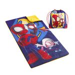 Marvel Spidey and His Amazing Friends 2 Piece Sling Bag and Sleeping Bag Set, 26" Wx46 L, Ages 3+