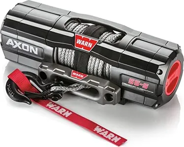 WARN 101150 AXON 55-S Powersports Winch With Spydura Synthetic Rope and HUB Wireless Receiver: 1/4" Diameter x 50' Length, 2.75 Ton (5,500 lb) Pulling Capacity, Medium