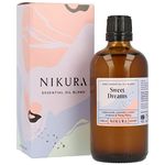 Nikura Sweet Dreams Essential Oil Blend - 100ml | Made from Cedarwood, Lavender, Lemon Verbena, Ylang Ylang | for Sleep, Aromatherapy, Diffusers, Soap Making, Candle Making | Vegan & UK Made