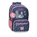 Enso Ciao Bella Multicolor Polyester Backpacks for Kids, blue, standard size, Double Backpack