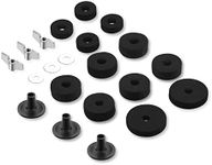 Cheerock 21 Pcs Cymbals Replacement Accessories Cymbal Stand Felts Hi-Hat Clutch Felt Cup with Sleeves, Base Wing Nuts and Washers for Drum Set Black