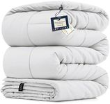 BELADOR Queen Comforter White Duvet Insert Queen Size Bed Comforter- All-Season Down Alternative Comforters, Mid-Plush Lightweight Comforter, Box Quilted Siliconized Fiberfill Oeko-Tex Hotel Comforter