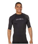 O'Neill Men's Basic Skins UPF 50+ Short Sleeve Rash Guard, Black, XX-Large