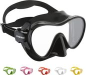 Cressi F1 Mask - Frameless Diving Mask made in sof Silicone for ensure comfort and perfect seal., Black