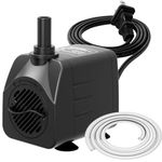 Knifel 200GPH Submersible Water Pump(750L/H,16W),Ultra Quiet Fountain Pump with 5.2ft. High Lift,Pond Pump for Fish Tank, Pond, Aquarium, Statuary, Hydroponics.