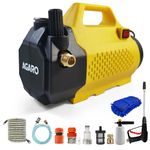 AGARO Elite High Pressure Washer, 2400 Watts, 240 Bars, 10L/Min Flow Rate, 10 Meters Outlet Hose, for Car,Bike and Home Cleaning Purpose,Yellow & Black